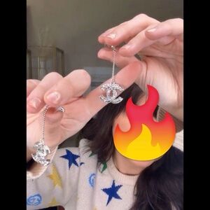 Chanel Silver Earrings